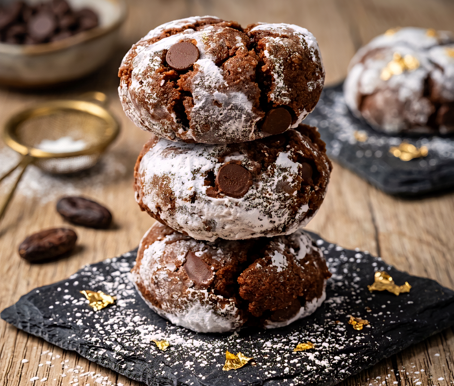 Flourless Chocolate Fudge Cookies
