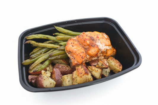 Broiled Salmon Fillet with white background
