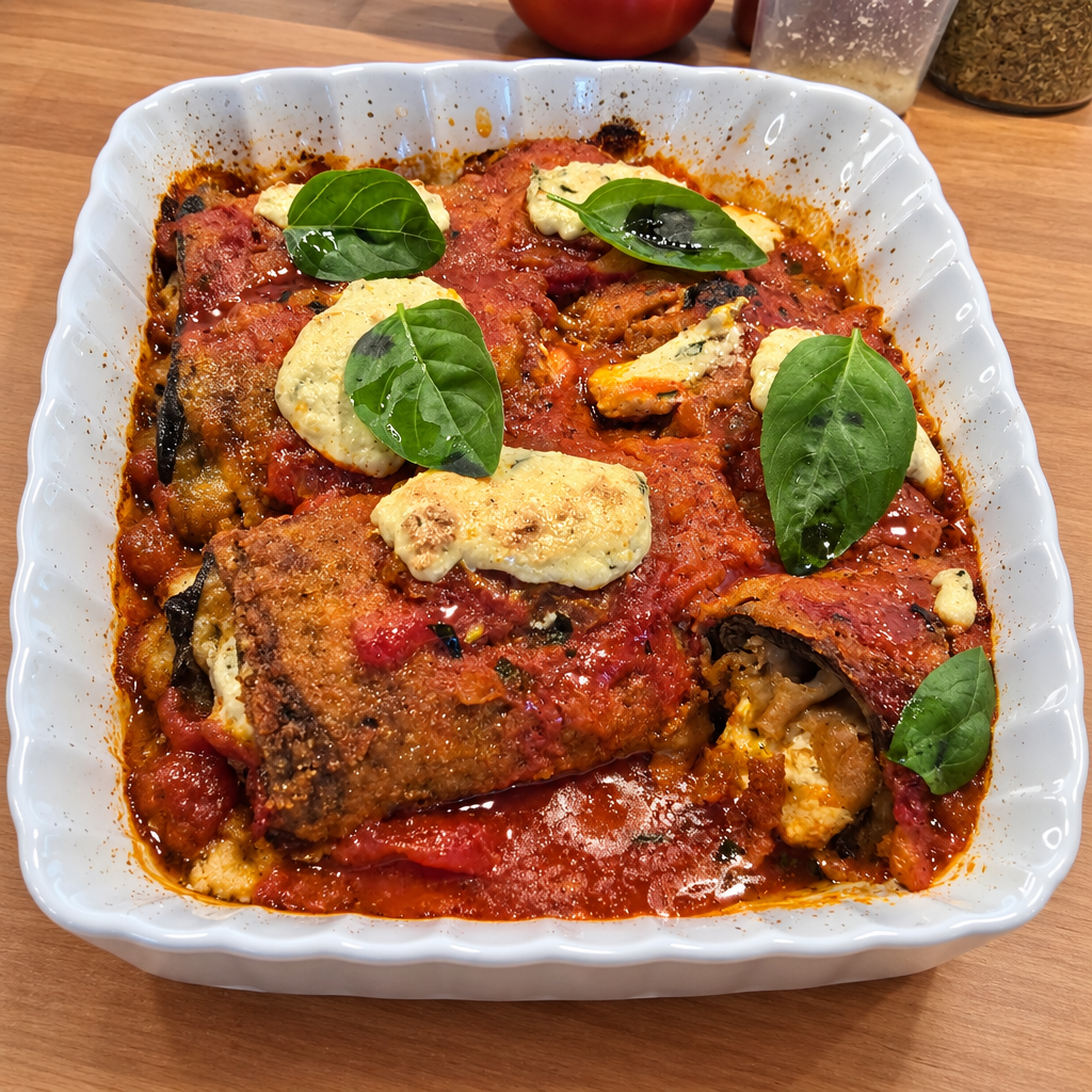 Eggplant Rolletini square photo