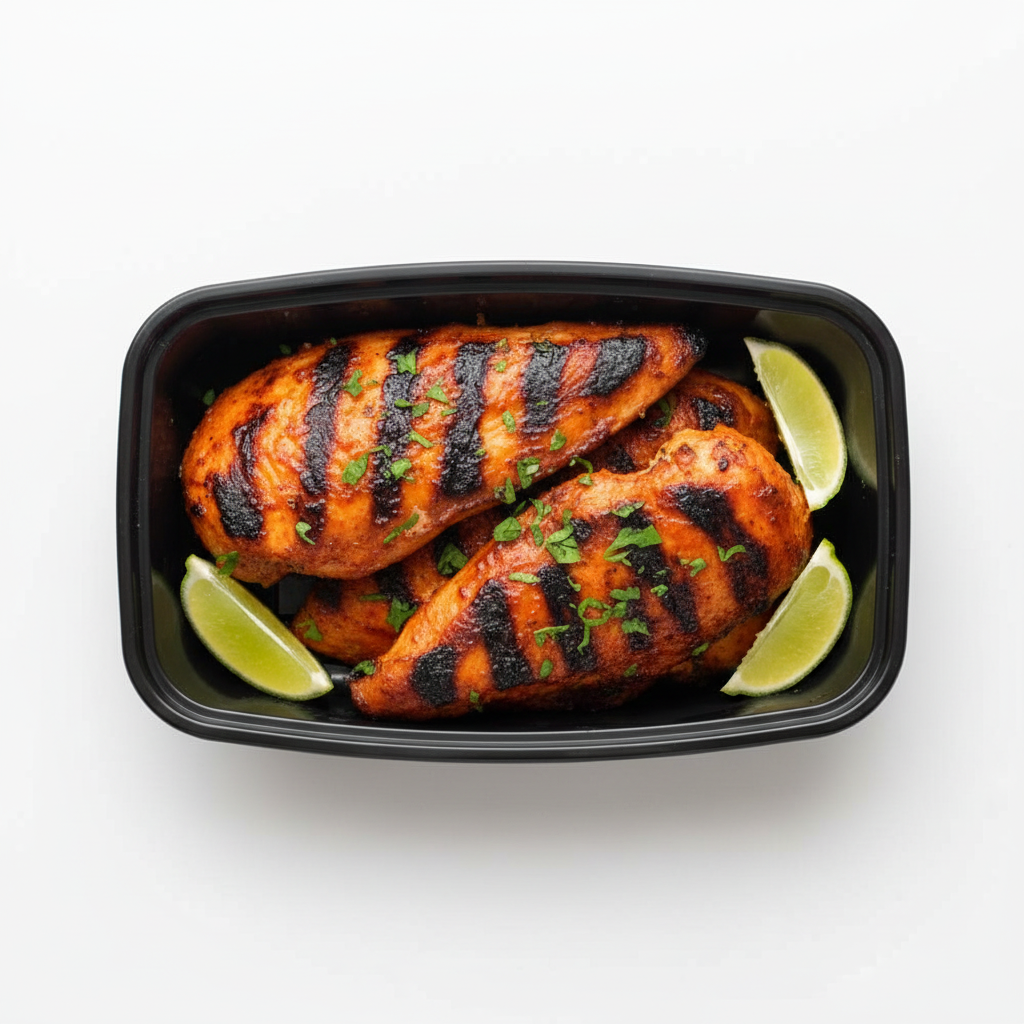 Grilled Chicken in Black Container