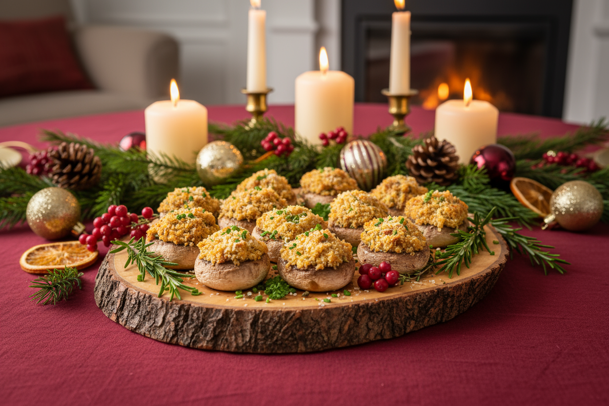Gourmet Stuffed Mushroom Caps
